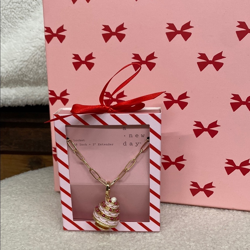 A New Day Gold and Pink Swirl Necklace